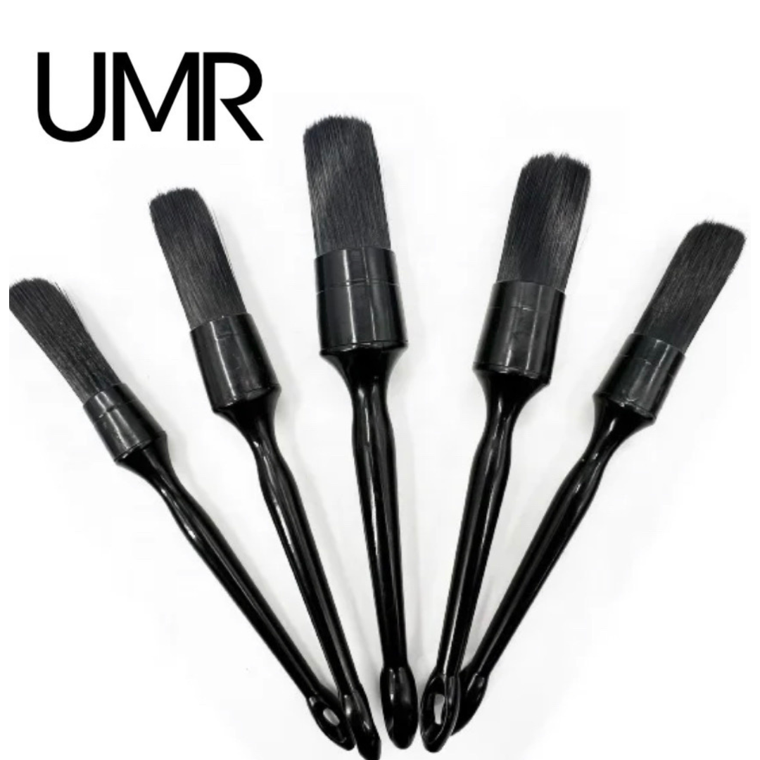 5x Premium Black Detailing Brush Set - UMR Accessories